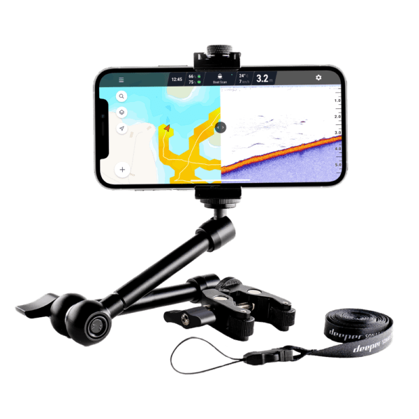 Deeper Sonar Boat Phone Mount – Secure & Adjustable Phone Holder for Fishing